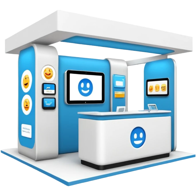 booth in an professional fair emoji