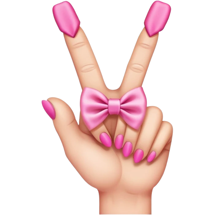 middle finger with bow emoji