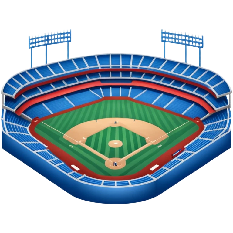 baseball stadium blue (#00A3E0) and red (#F9423A) emoji