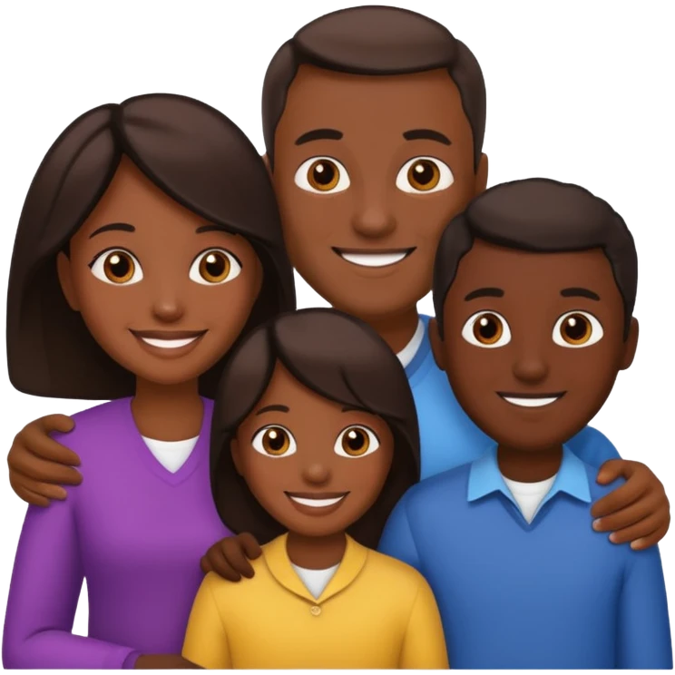 family dark skin single parent emoji