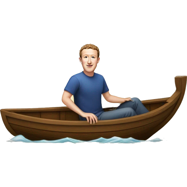 mark zuckerberg dans une barque emoji