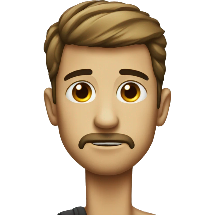 Hurt guy with long neck emoji
