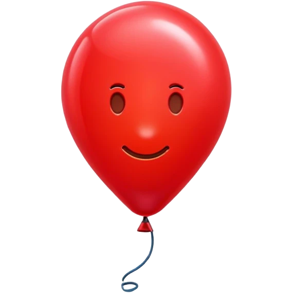 Chien ballon néon rouge emoji