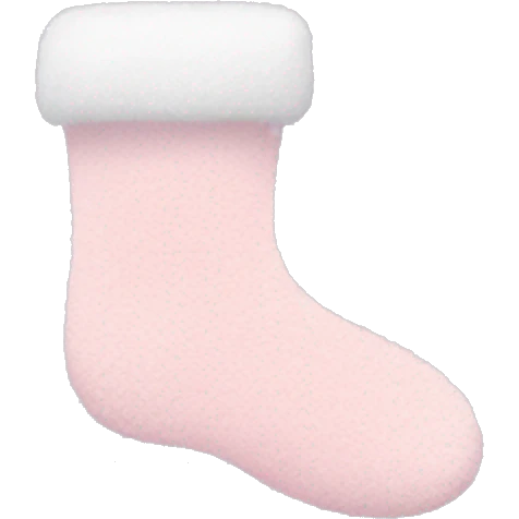 Light pink fuzzy socks with no face emoji