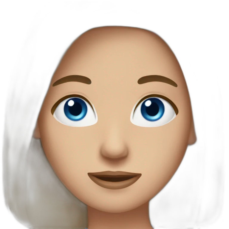 a presenter with  blue eyes and brown hair emoji