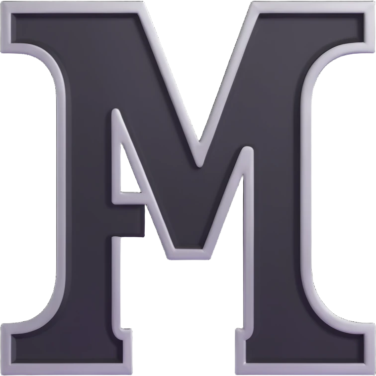 letters BLK in black western font with silver outline emoji