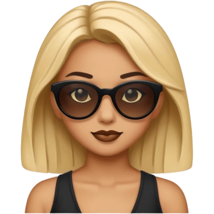 sabrina wear black sun glasses emoji