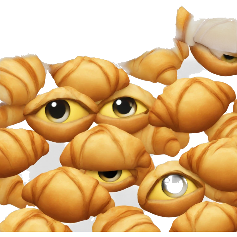 Eyes on croissant  emoji