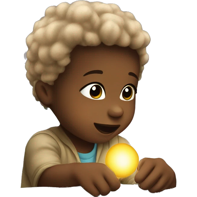  Toddler watching zoo lights emoji