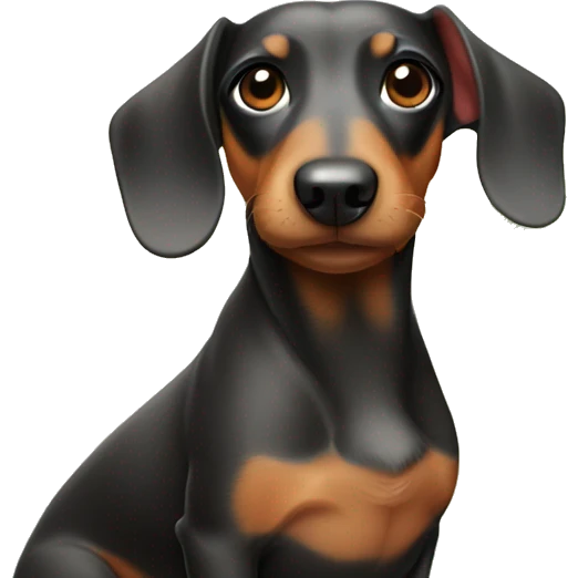 Sausage dog under palm tree emoji
