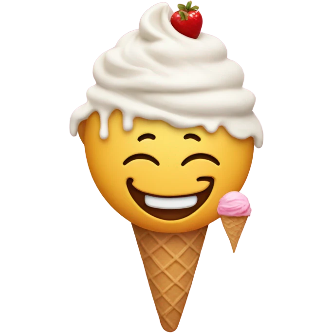 Smile with ice cream  emoji