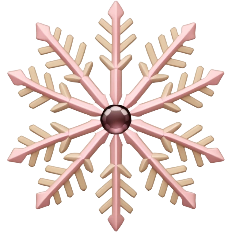 Light pink and beige snow flake  emoji