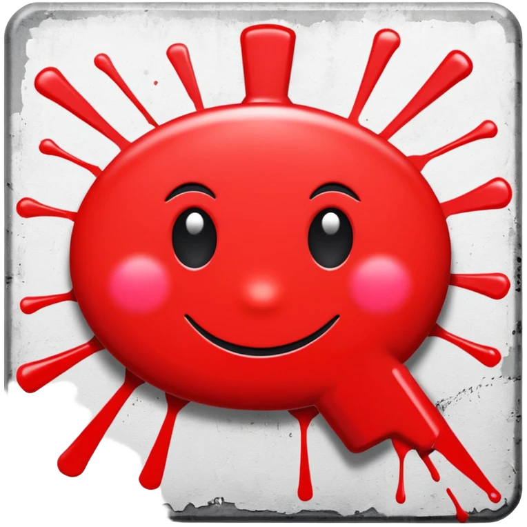 Сделай красное граффити "CNS" emoji