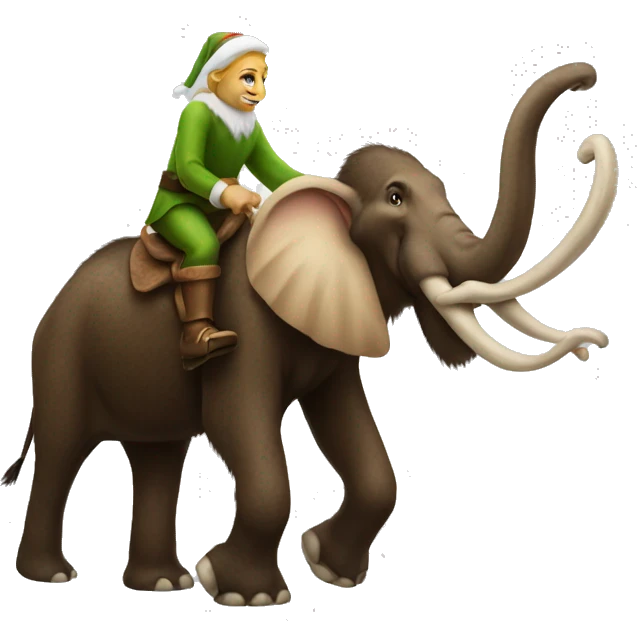 Mammoth riding elf emoji