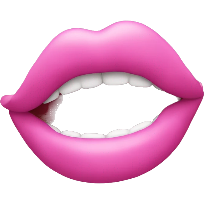 Pink kiss emoji
