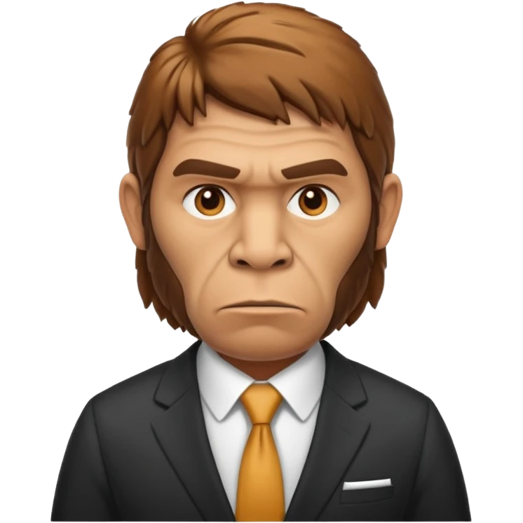 Neanderthal in suit emoji