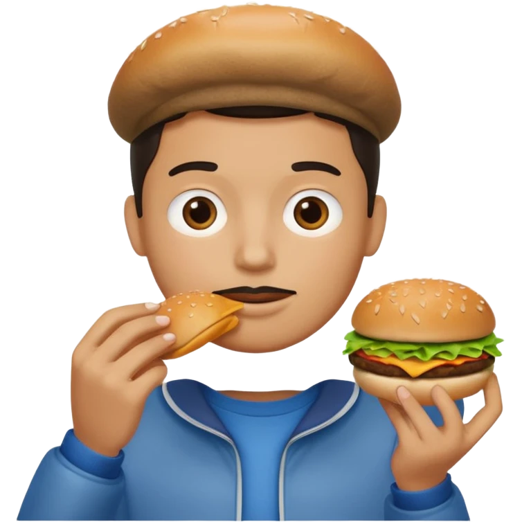 persona comiendo hamburguesa emoji