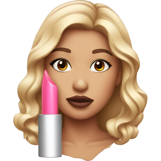 pink lip gloss  emoji