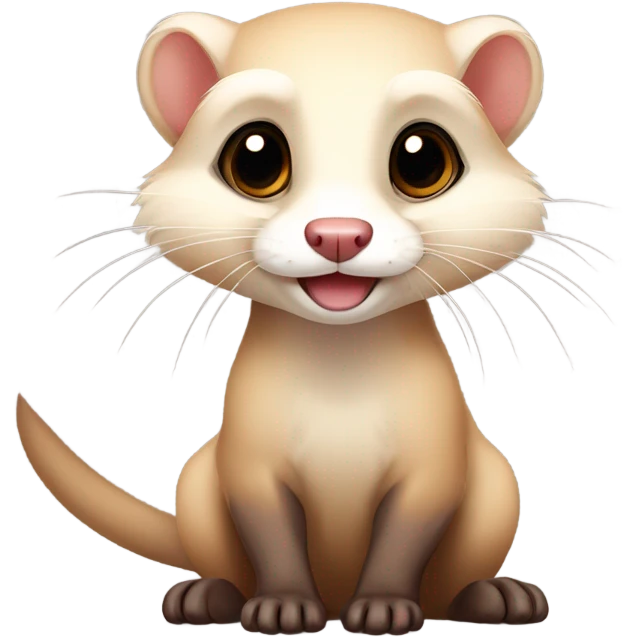 Cute light brown ferret emoji