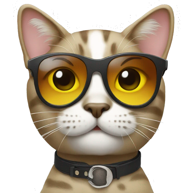 Cat with sunglasses emoji