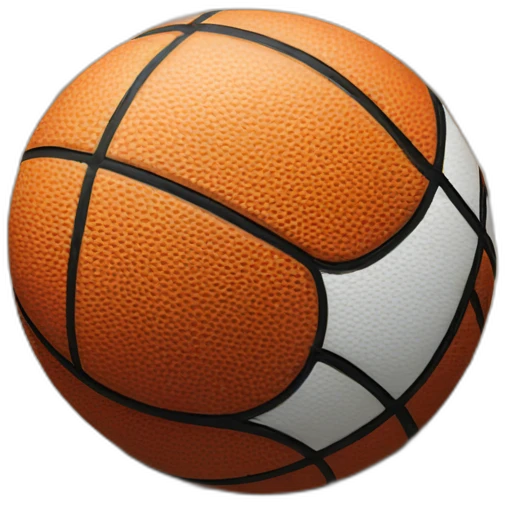 Basketball laying on the beach emoji