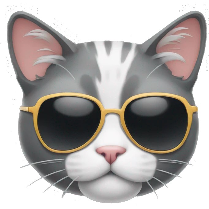 Cat with sunglasses emoji