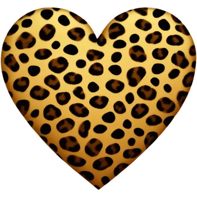 Leopard print heart emoji