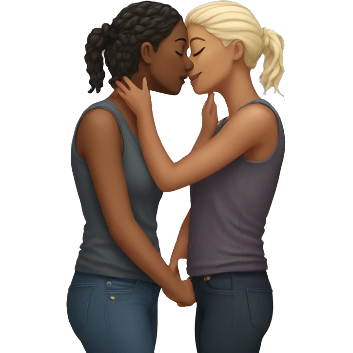 lesbian kissing emoji