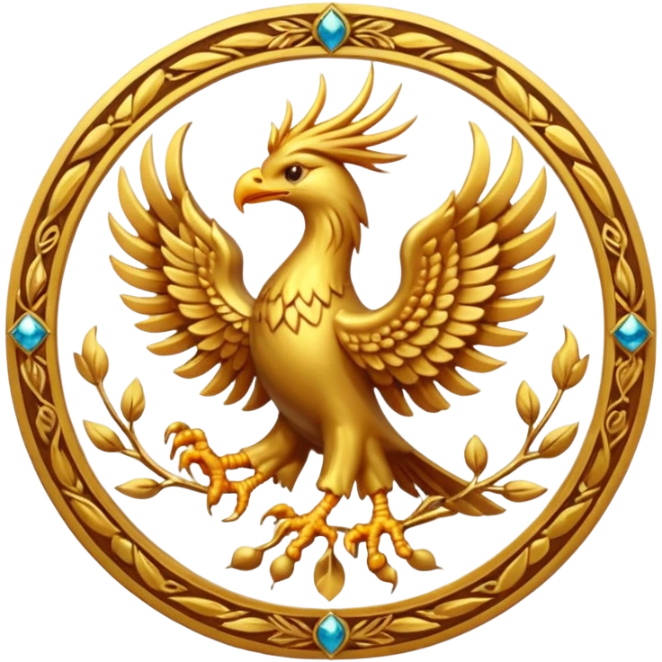 phoenix crest/brosch in a circle emoji