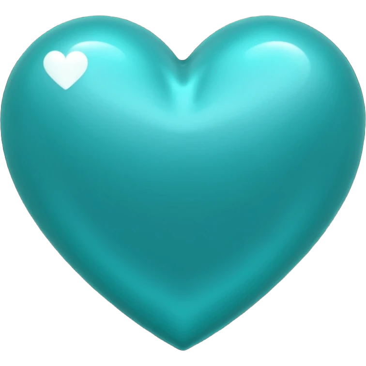 A teal heart emote that is a gif emoji
