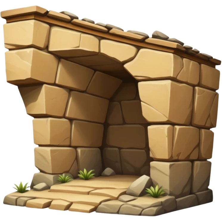 rock overhang , shelter. emoji