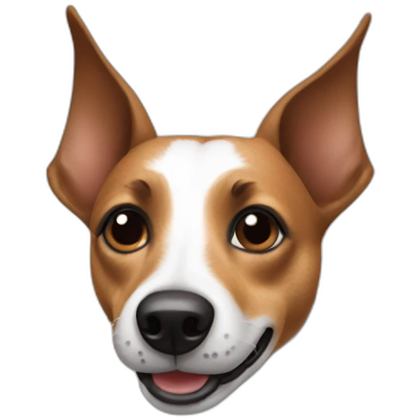 Jack Russel with pointy ears emoji