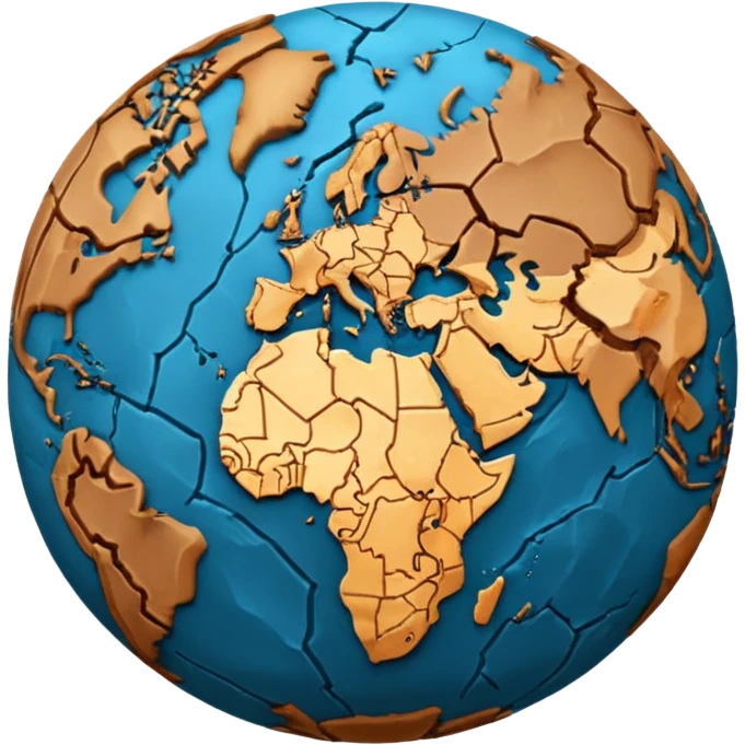 Brown planet earth emoji