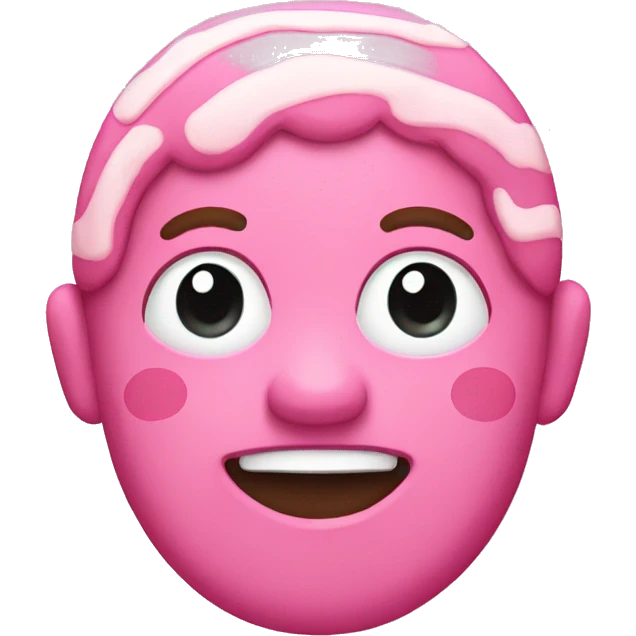 Pink gingerbread emoji