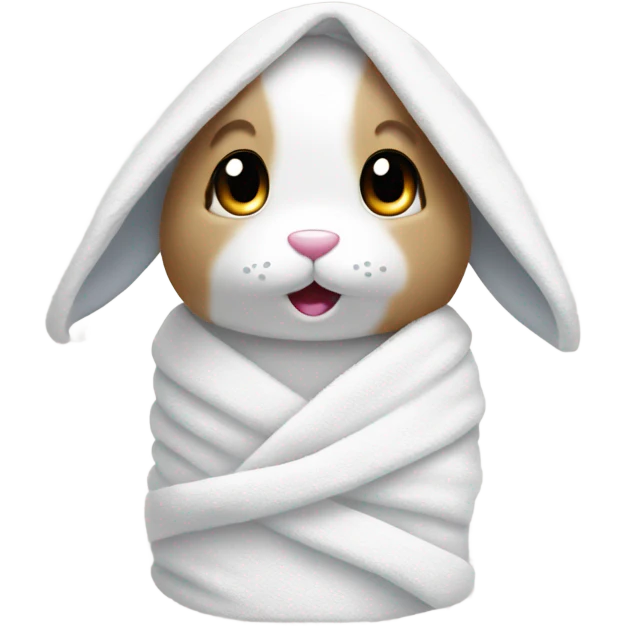 bunny with towel on its head emoji