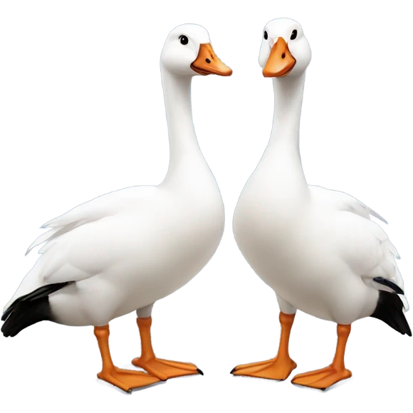 Two gooses in Chicago m emoji