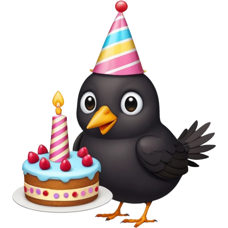 🐦‍⬛ 🎂 🎉  emoji