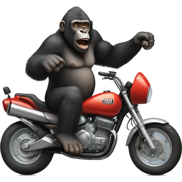Gorrila juggling motorcycles emoji