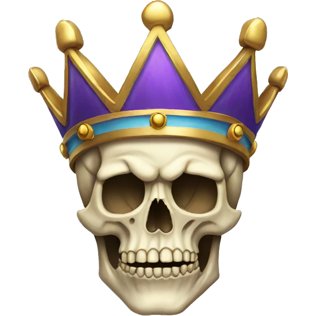 Skull king crown emoji