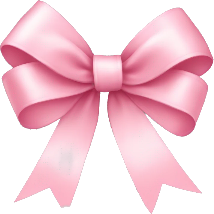 light pink ribbon bow emoji