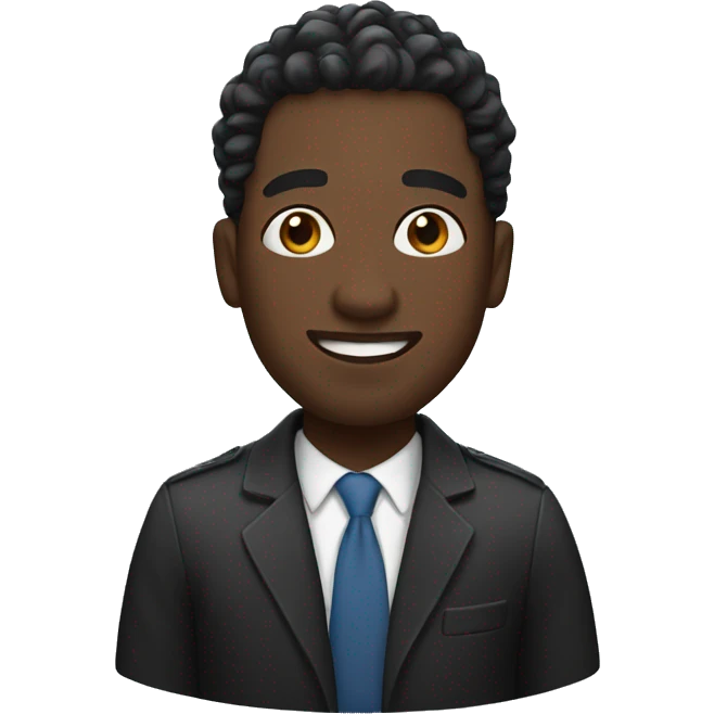 black man with waves emoji