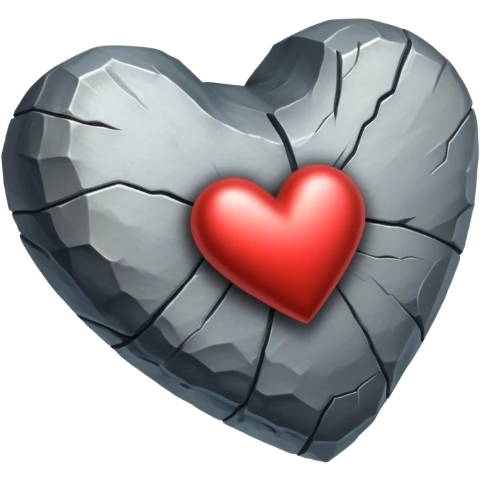 A heart in the style of rock  emoji