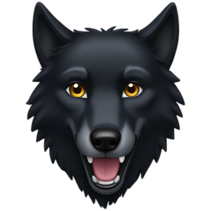 Black wolf emoji