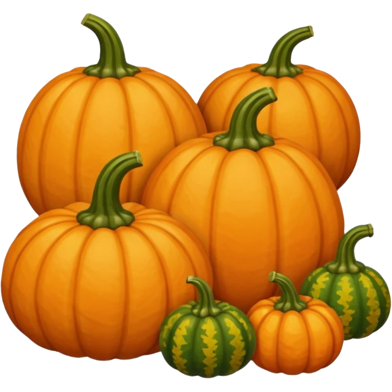 fall scene with pumpkins emoji