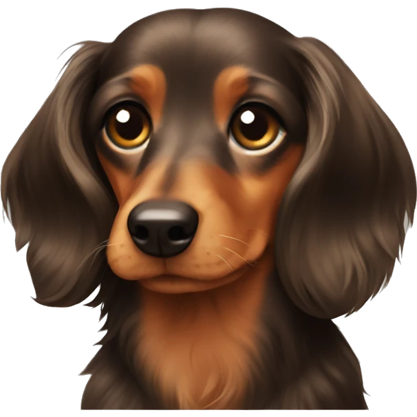 long haired mini dachshund  emoji