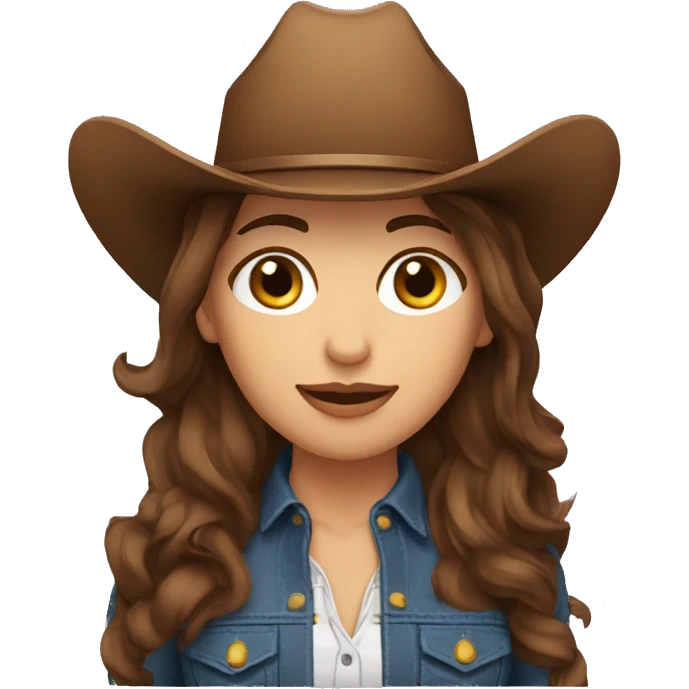 brown hair Cowgirl from Argentina emoji