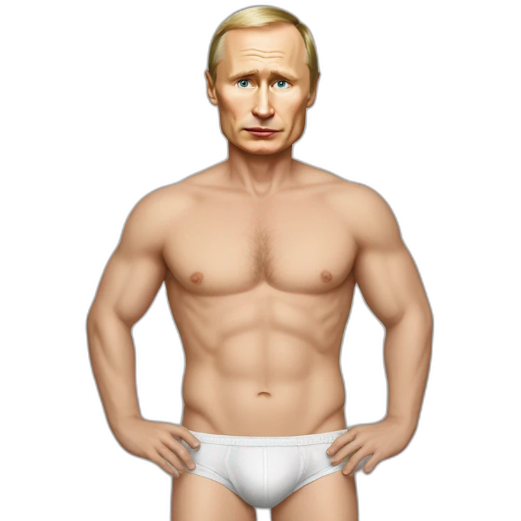 putin in underpants hyperrealistic emoji