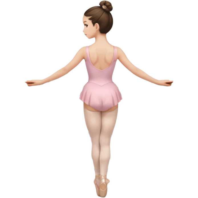 coque cabelo ballet vista de trás emoji