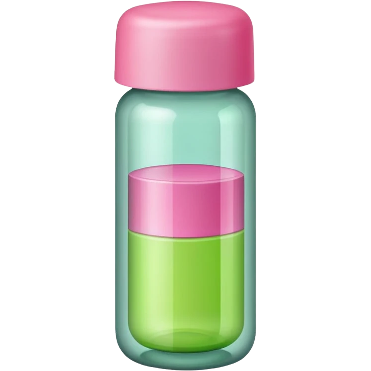 light green and pink vitamin bottle emoji