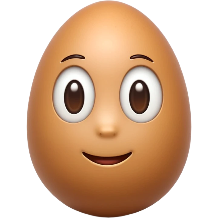 3D emoji icon of an egg in Apple style, isolated, soft pastel background, high-resolution, minimalistic, plastic texture, soft lighting, realistic shadows, front-facing, centered emoji